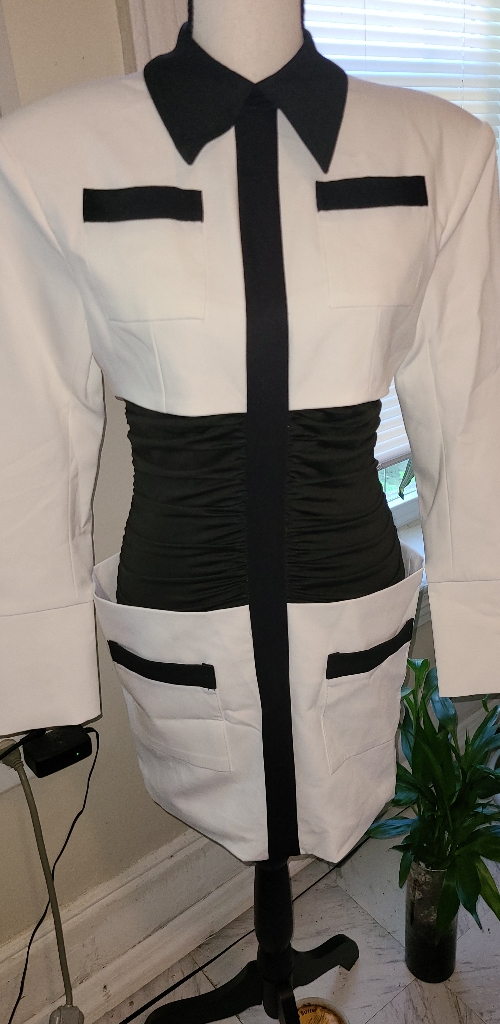 Brand New Blk And White Dress
